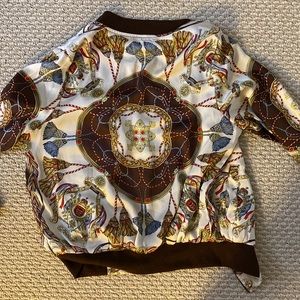 Versace style silky jacket [FREE CHAIN] Included! 🔥🔥